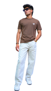 Men's prada texture brown Imported T-Shirt